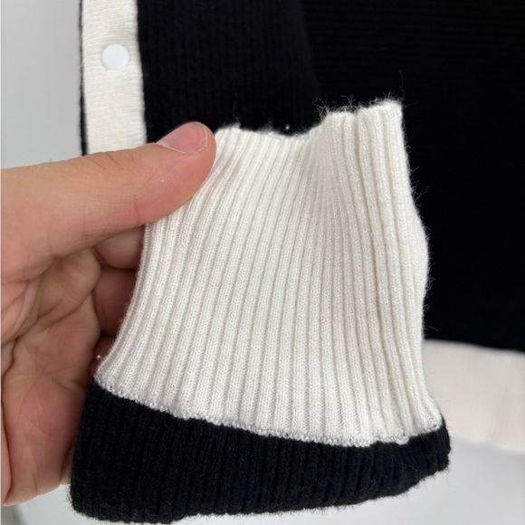 Blanc Noir Snap Button Intercept Cashmere Blend Pullover Sweater Size Small - Picture 5 of 15